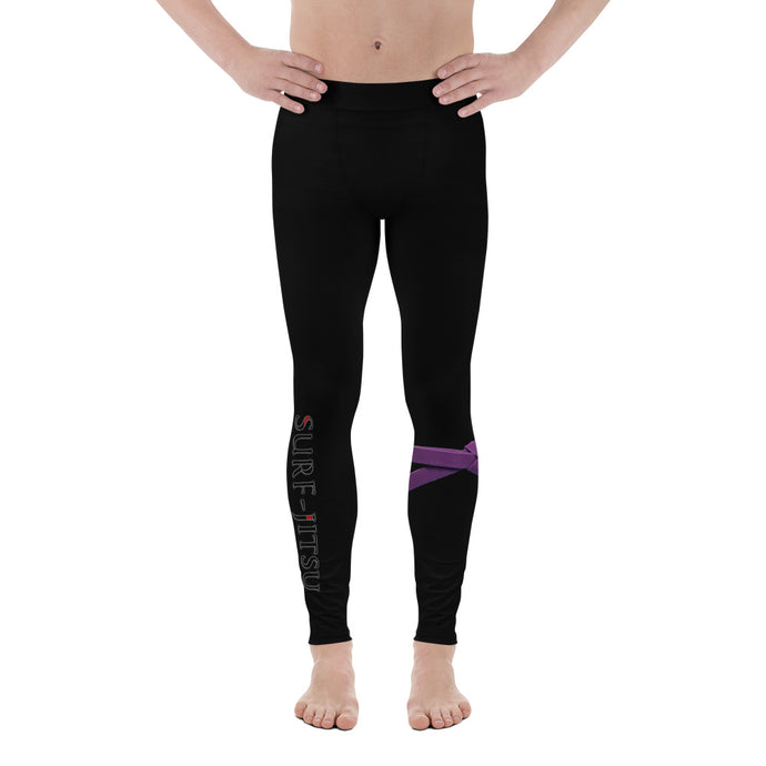Men's Purple Belt Ranked Compression Pant Leggings