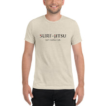 Load image into Gallery viewer, Surf + JiuJitsu = Life Short sleeve tri-blend t-shirt