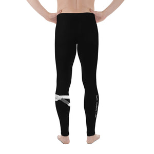 Men's White Belt Ranked Compression Pant Leggings