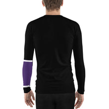 Load image into Gallery viewer, Men&#39;s Ranked BJJ or Surfing Surf-Jitsu Rash Guard - Purple Belt on Black