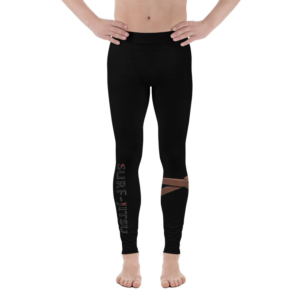 Men's Brown Belt Ranked Compression Pant Leggings