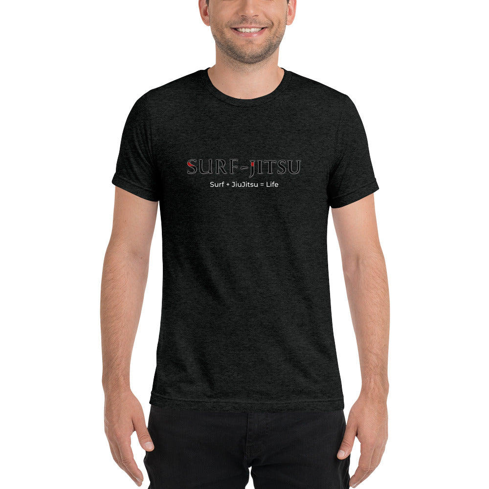 Surf + JiuJitsu = Life Short sleeve tri-blend t-shirt