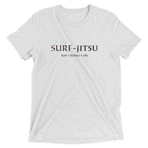 Surf + JiuJitsu = Life Short sleeve tri-blend t-shirt